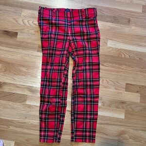 J. Crew Red Plaid Kids Pants